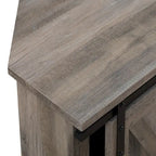 Meuble TV d'angle de 52 pouces avec porte coulissante de style grange