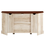Meuble TV d'angle de 52 pouces avec porte coulissante de style grange
