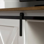 Meuble TV d'angle de 52 pouces avec porte coulissante de style grange