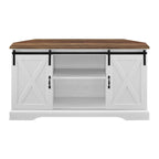 Meuble TV d'angle de 52 pouces avec porte coulissante de style grange