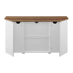 Meuble TV d'angle de 52 pouces avec porte coulissante de style grange