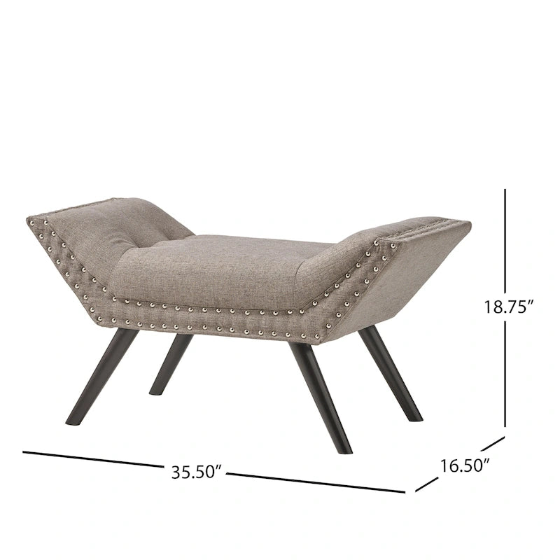 Banc Ottoman en Tissu Capitonnage – Élégant et Multifonctionnel