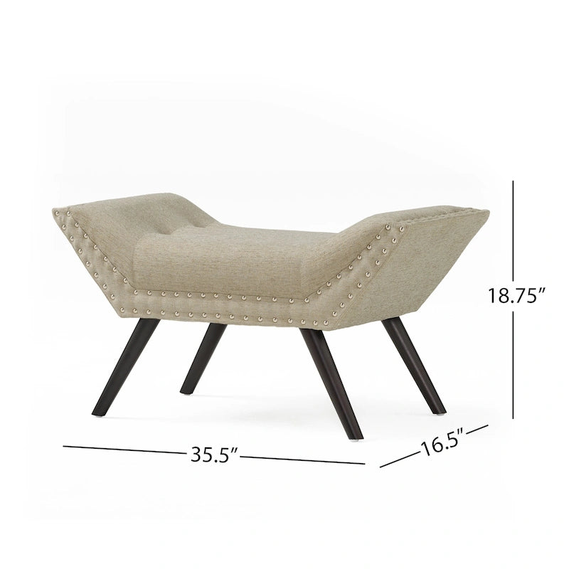Banc Ottoman en Tissu Capitonnage – Élégant et Multifonctionnel