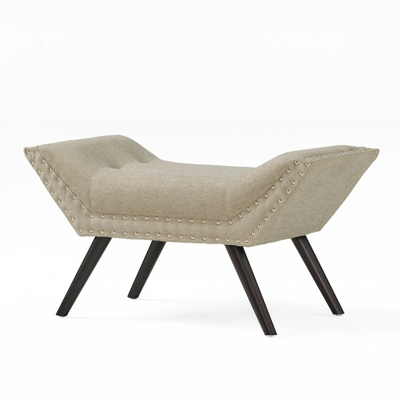 Banc Ottoman en Tissu Capitonnage – Élégant et Multifonctionnel