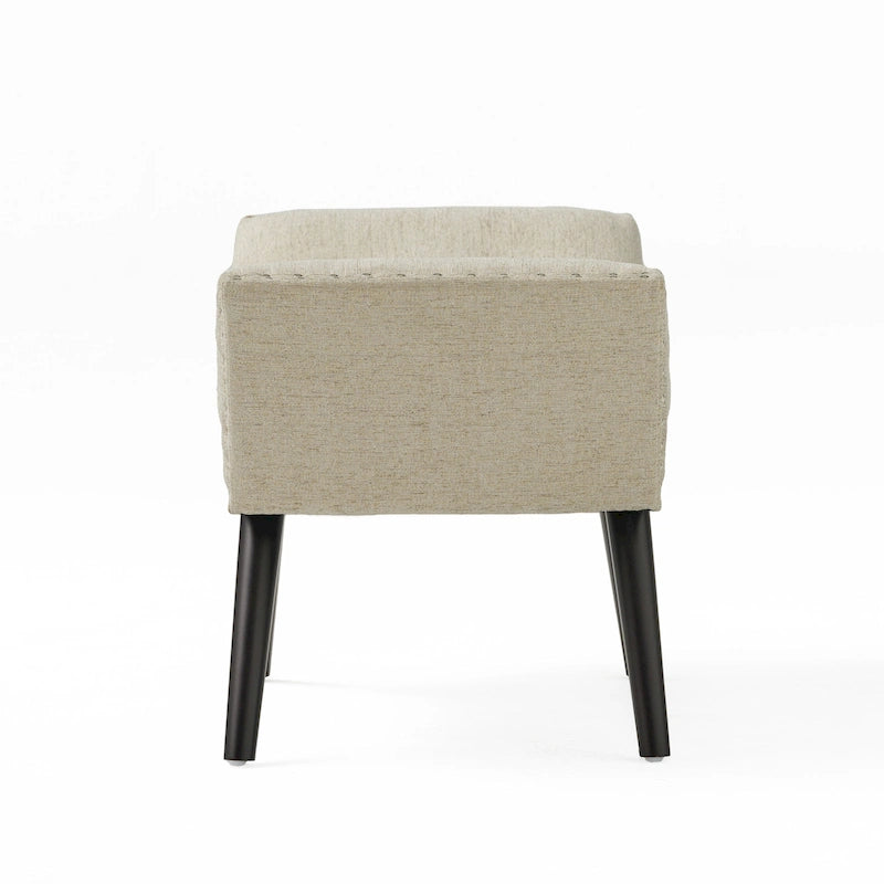 Banc Ottoman en Tissu Capitonnage – Élégant et Multifonctionnel