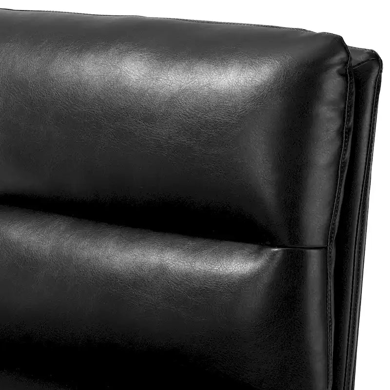 Fauteuil d'appoint moderne sans accoudoirs en similicuir souple de 30,25 H
