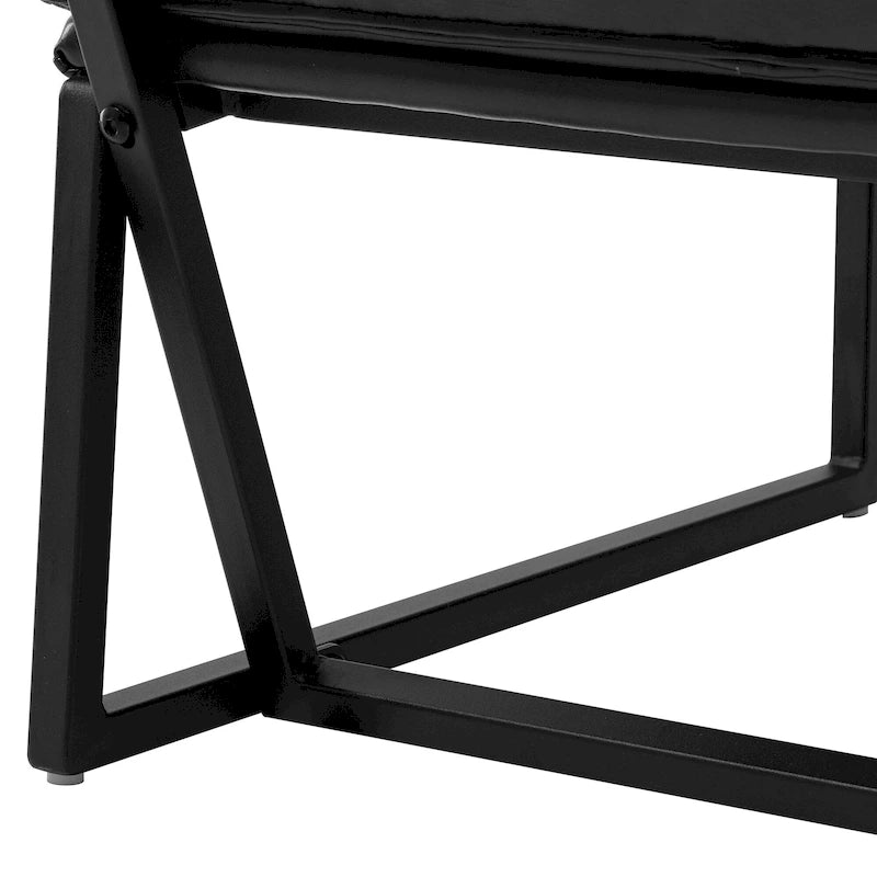 Fauteuil d'appoint moderne sans accoudoirs en similicuir souple de 30,25 H