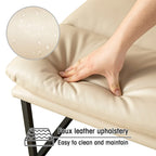Fauteuil d'appoint moderne sans accoudoirs en similicuir souple de 30,25 H