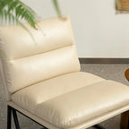 Fauteuil d'appoint moderne sans accoudoirs en similicuir souple de 30,25 H