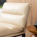 Fauteuil d'appoint moderne sans accoudoirs en similicuir souple de 30,25 H