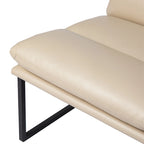 Fauteuil d'appoint moderne sans accoudoirs en similicuir souple de 30,25 H