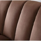 Canapé convertible de salon en tissu matelassé avec dossier cannelé