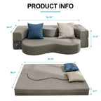 Canapé-lit futon convertible, pliable, matelas pliant en mousse, canapé-lit de sol en tissu