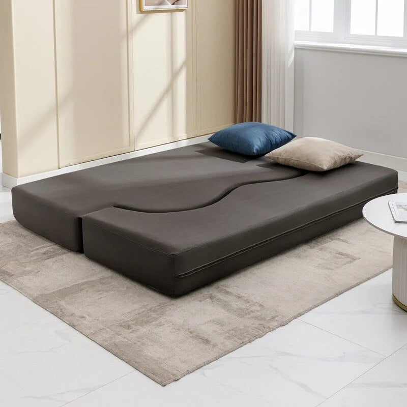 Canapé-lit futon convertible, pliable, matelas pliant en mousse, canapé-lit de sol en tissu