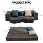 Canapé-lit futon convertible, pliable, matelas pliant en mousse, canapé-lit de sol en tissu