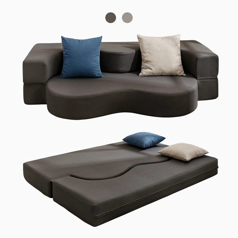 Canapé-lit futon convertible, pliable, matelas pliant en mousse, canapé-lit de sol en tissu