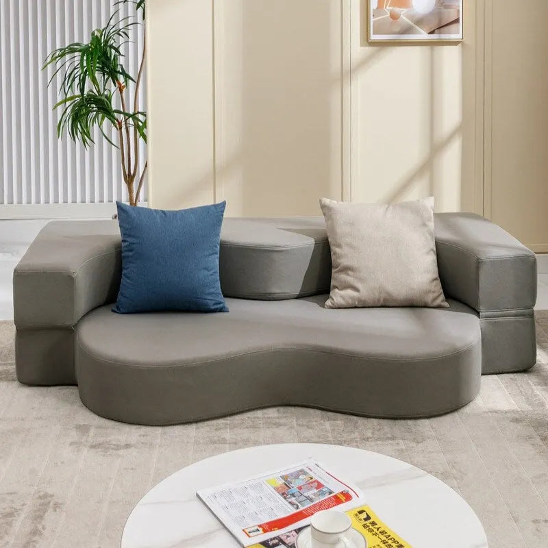 Canapé-lit futon convertible, pliable, matelas pliant en mousse, canapé-lit de sol en tissu