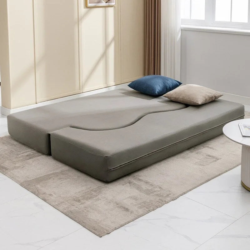 Canapé-lit futon convertible, pliable, matelas pliant en mousse, canapé-lit de sol en tissu