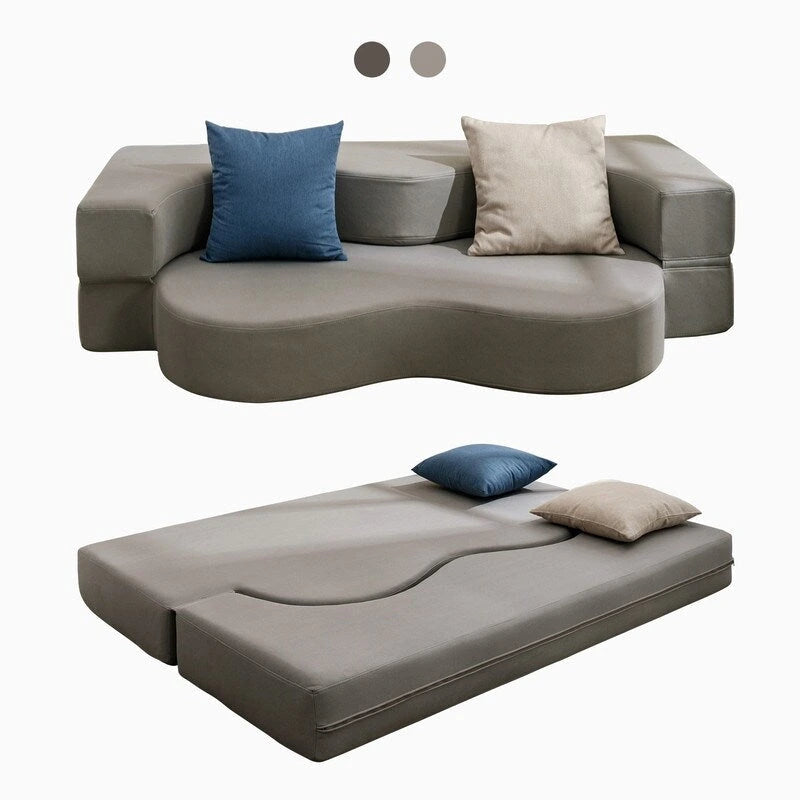 Canapé-lit futon convertible, pliable, matelas pliant en mousse, canapé-lit de sol en tissu