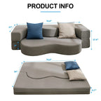 Canapé-lit futon convertible, pliable, matelas pliant en mousse, canapé-lit de sol en tissu