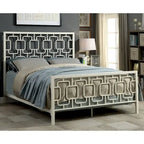  Buct Contemporary Metal Geometric Panel Bed