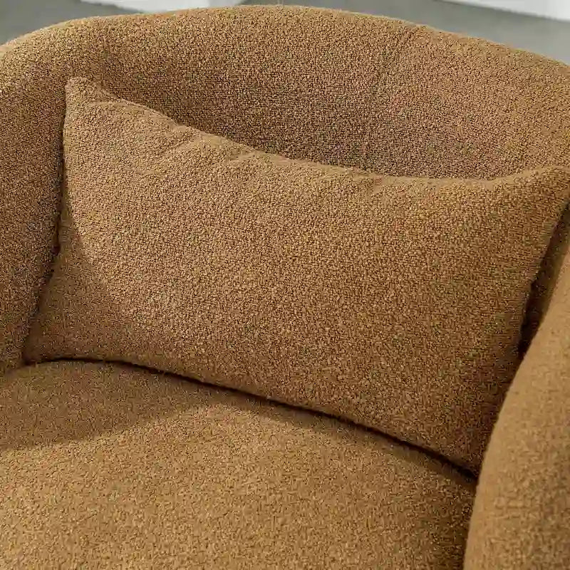 Fauteuil pivotant de 34 po de large en tissu bouclé (ensemble de 2)