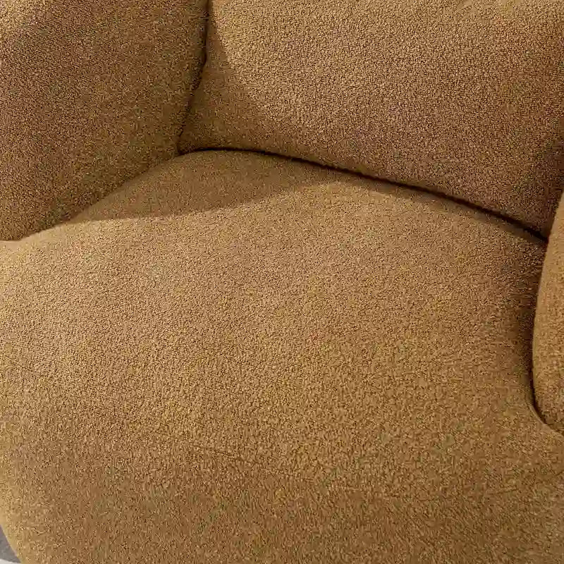 Fauteuil pivotant de 34 po de large en tissu bouclé (ensemble de 2)
