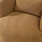 Fauteuil pivotant de 34 po de large en tissu bouclé (ensemble de 2)