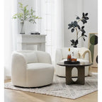 Fauteuil pivotant de 34 po de large en tissu bouclé (ensemble de 2)