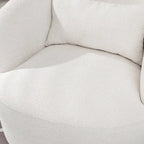 Fauteuil pivotant de 34 po de large en tissu bouclé (ensemble de 2)