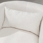 Fauteuil pivotant de 34 po de large en tissu bouclé (ensemble de 2)