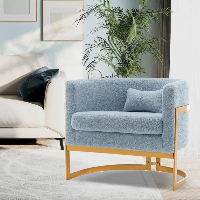 Fauteuil d'appoint, fauteuil club moderne en velours pour salon