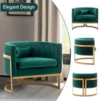 Fauteuil d'appoint, fauteuil club moderne en velours pour salon