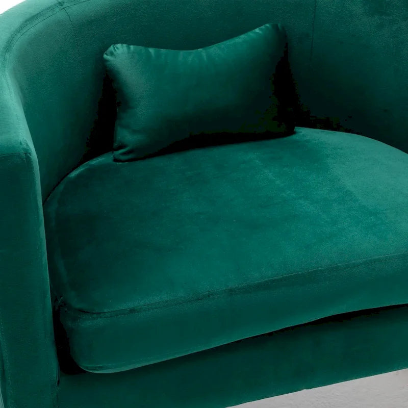 Fauteuil d'appoint, fauteuil club moderne en velours pour salon
