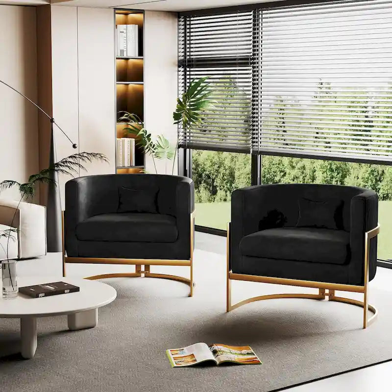 Fauteuil d'appoint, fauteuil club moderne en velours pour salon