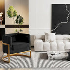 Fauteuil d'appoint, fauteuil club moderne en velours pour salon