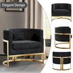 Fauteuil d'appoint, fauteuil club moderne en velours pour salon