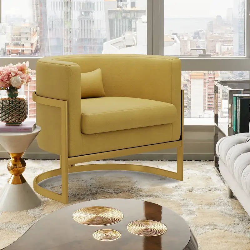 Fauteuil d'appoint, fauteuil club moderne en velours pour salon