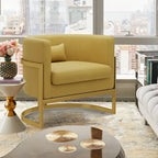 Fauteuil d'appoint, fauteuil club moderne en velours pour salon