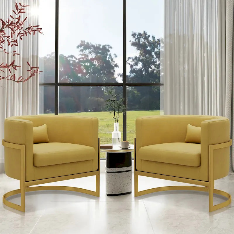 Fauteuil d'appoint, fauteuil club moderne en velours pour salon