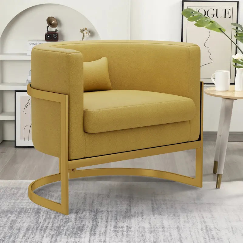 Fauteuil d'appoint, fauteuil club moderne en velours pour salon