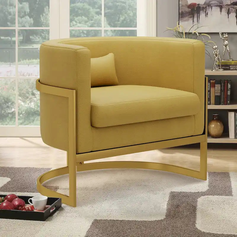 Fauteuil d'appoint, fauteuil club moderne en velours pour salon