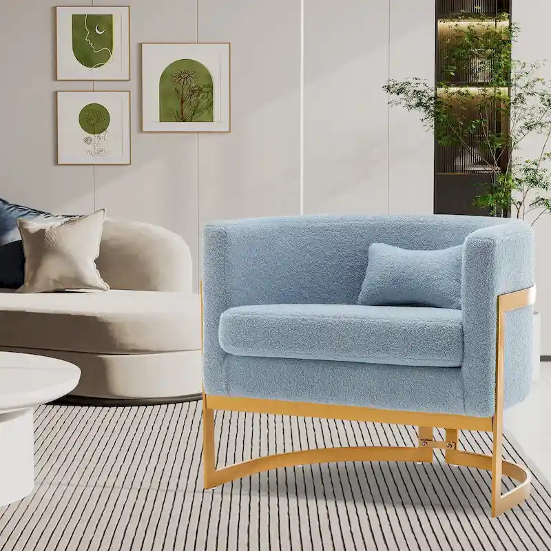 Fauteuil d'appoint, fauteuil club moderne en velours pour salon