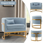 Fauteuil d'appoint, fauteuil club moderne en velours pour salon