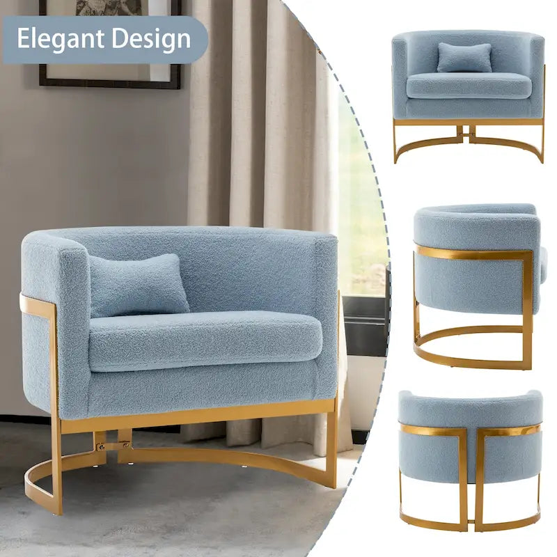 Fauteuil d'appoint, fauteuil club moderne en velours pour salon