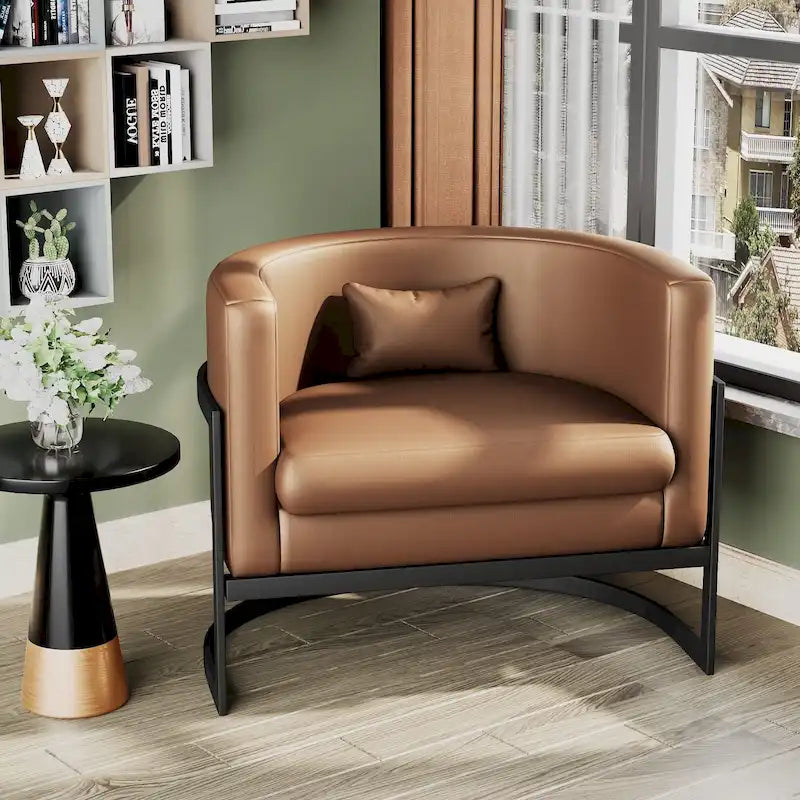 Fauteuil d'appoint, fauteuil club moderne en velours pour salon