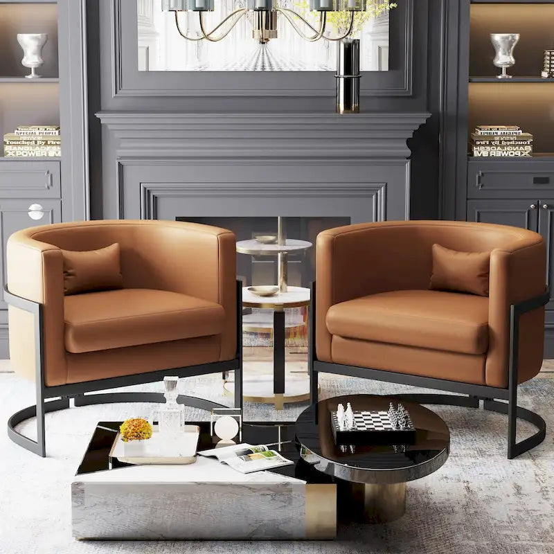 Fauteuil d'appoint, fauteuil club moderne en velours pour salon