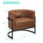 Fauteuil d'appoint, fauteuil club moderne en velours pour salon