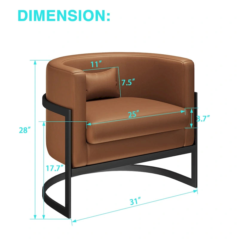 Fauteuil d'appoint, fauteuil club moderne en velours pour salon