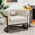 Fauteuil d'appoint, fauteuil club moderne en velours pour salon